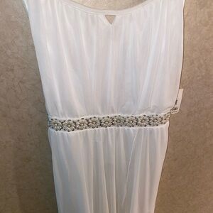 Crystal Doll Ivory Dress with Beaded Detail